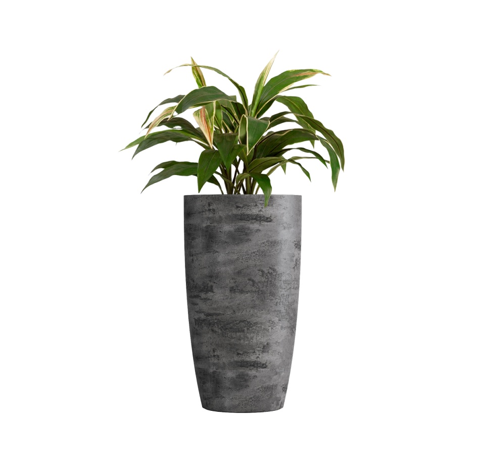 Кашпо CONCRETIKA CONUS CONCRETE GREY DARK D50H90