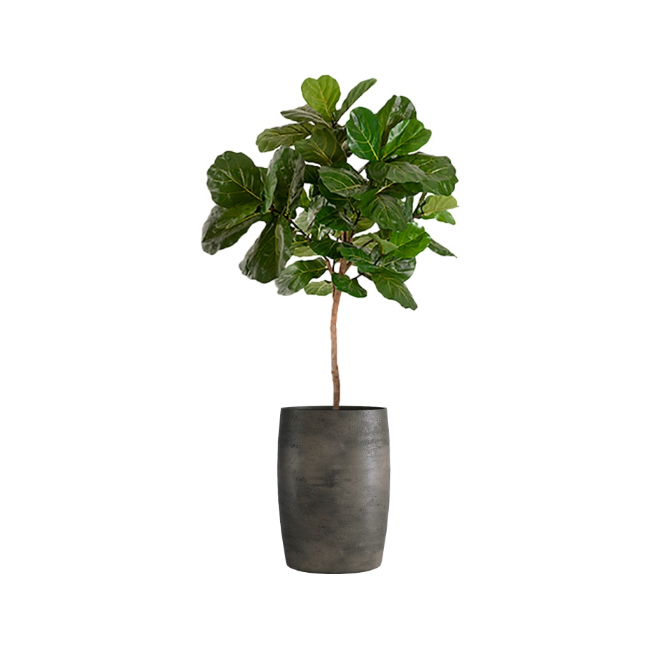 Кашпо CONCRETIKA CIGAR BREZENT GREY D37H57