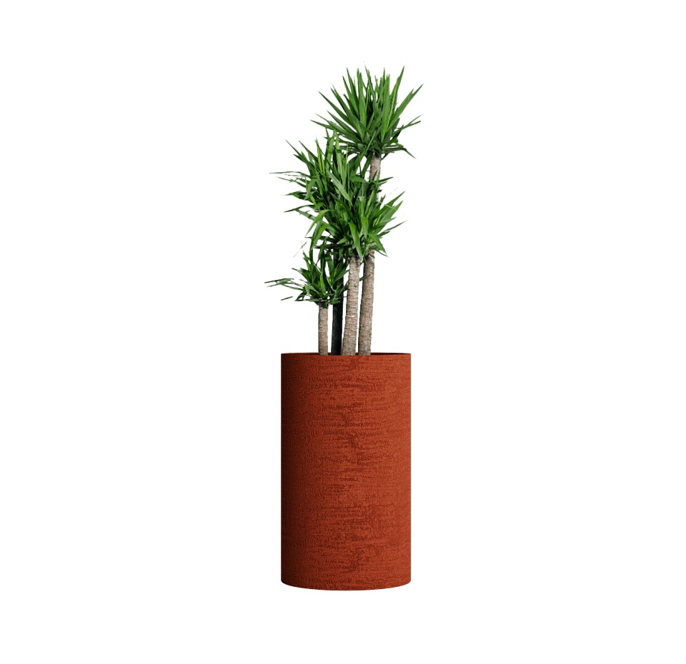 Кашпо CONCRETIKA CYLINDER EROSIA CORAL D45H80