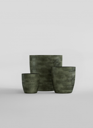 Кашпо CONCRETIKA VASE 3 CAYMAN GREEN D40H45