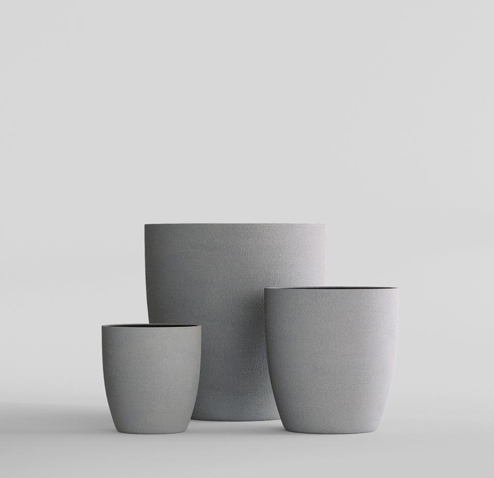 Кашпо CONCRETIKA VASE 3 LONDON GREY D30H32