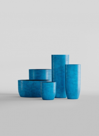Кашпо CONCRETIKA YAR COBALT BLUE D40H87