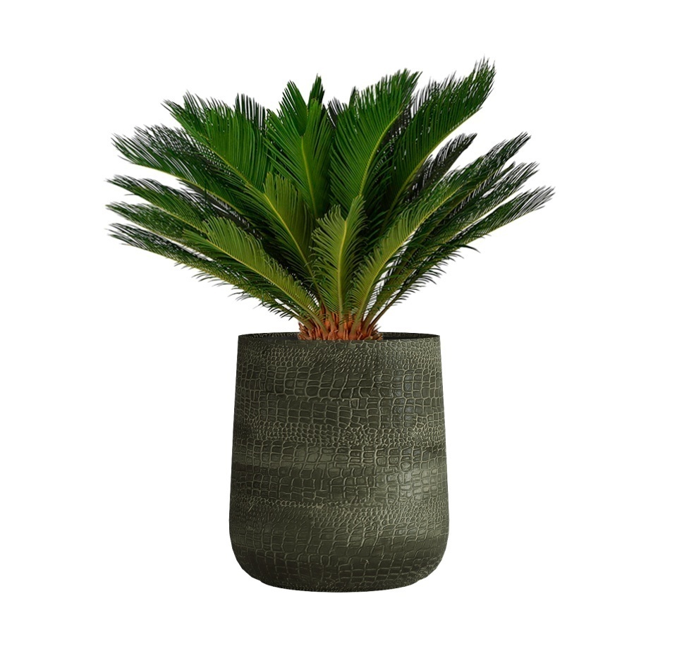 Кашпо CONCRETIKA CONE CAYMAN GREEN D50H54