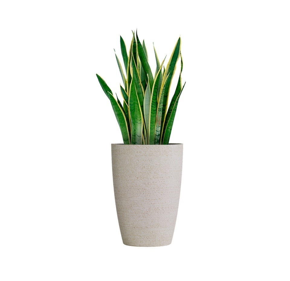 Кашпо CONCRETIKA CONUS EROSIA YELLOW D48H60