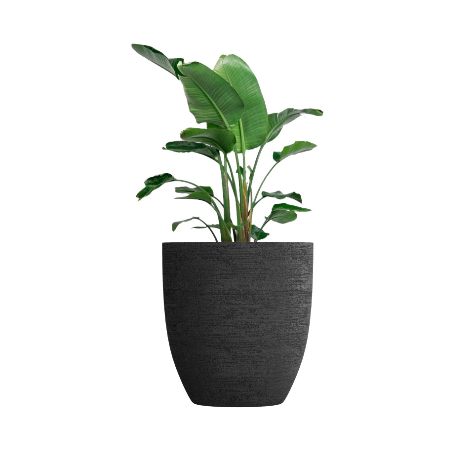 Кашпо CONCRETIKA VASE 3 EROSIA BLACK D90H95