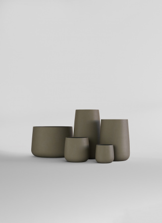 Кашпо CONCRETIKA CONE OLIVE D24H26