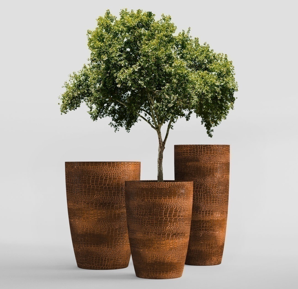 Кашпо CONCRETIKA CONUS CAYMAN BROWN D41H57