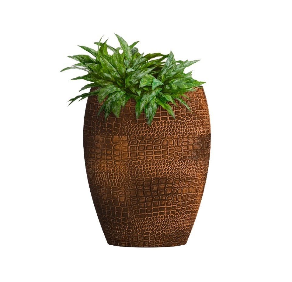 Кашпо CONCRETIKA OVAL CAYMAN BROWN D30H41