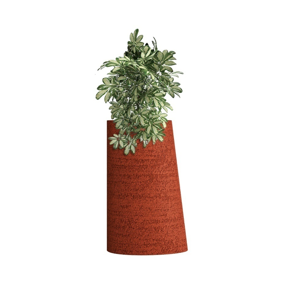 Кашпо CONCRETIKA DUET EROSIA CORAL D41H82