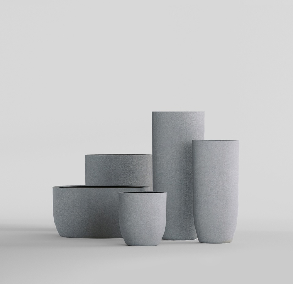 Кашпо CONCRETIKA YAR LONDON GREY D40H44