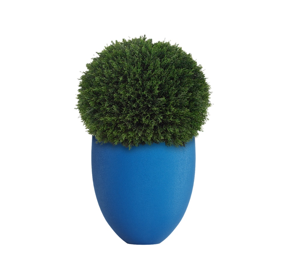Кашпо CONCRETIKA BARREL DARK BLUE D44H48