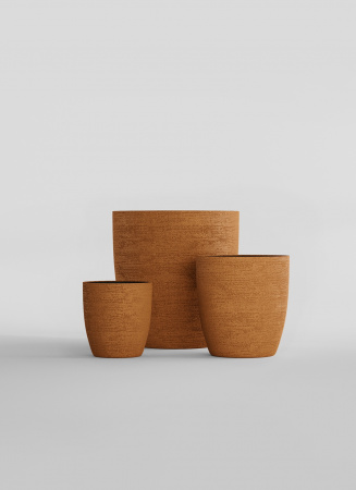 Кашпо CONCRETIKA VASE 3 EROSIA OCHRE D50H55