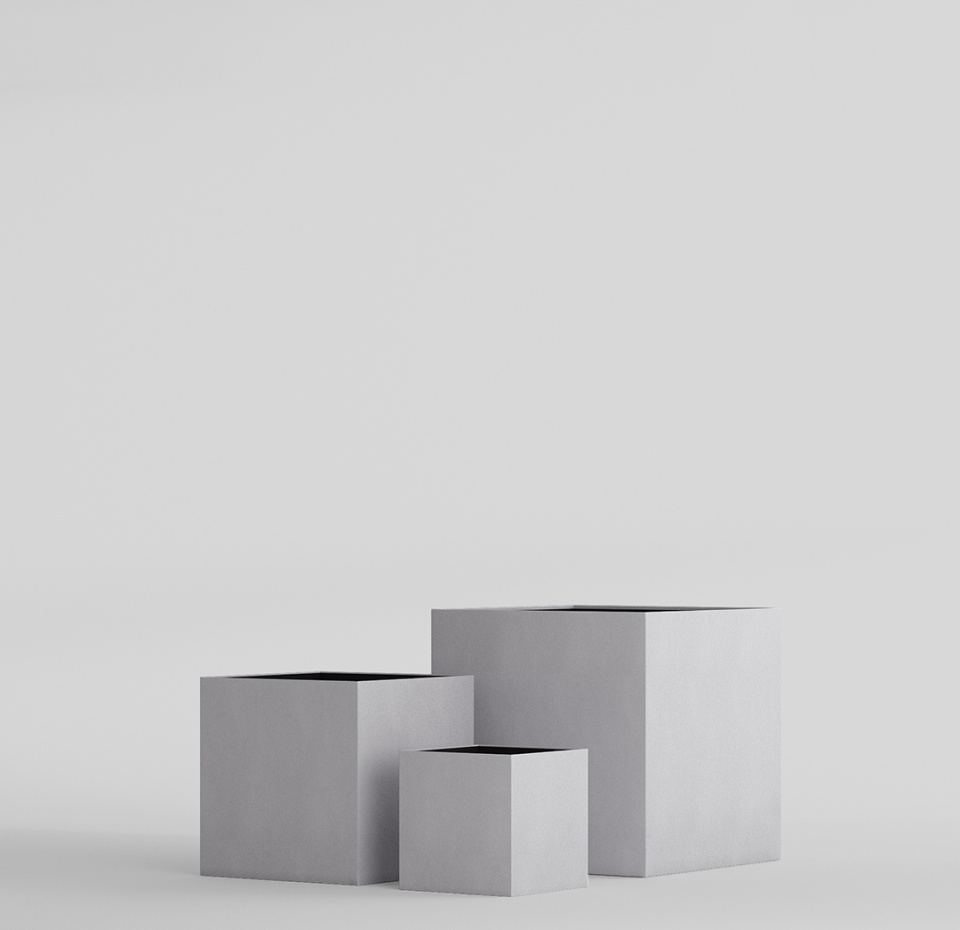 Кашпо CONCRETIKA CUBE SHALE 70x70x70