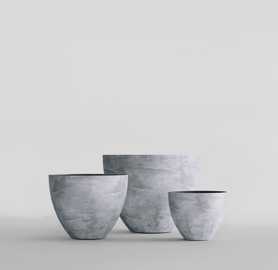Кашпо CONCRETIKA UPON CONCRETE GREY LIGHT D45H35