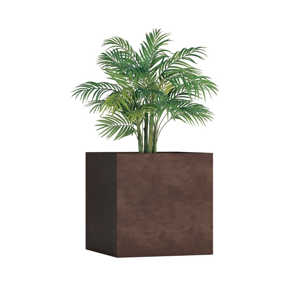 Кашпо CONCRETIKA CUBE COFFEE 90x90x90
