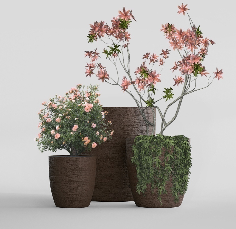 Кашпо CONCRETIKA VASE 3 EROSIA BROWN D60H65