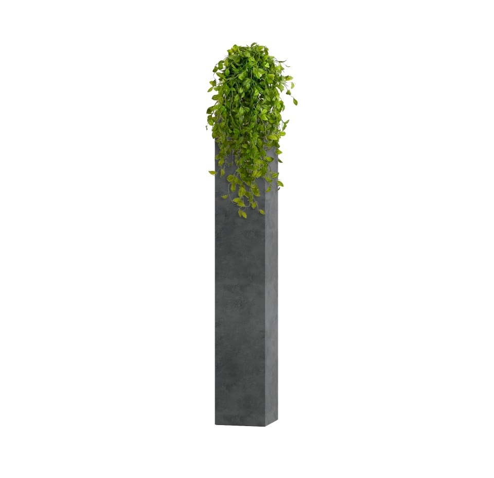 Кашпо CONCRETIKA COLONNA SMOKEY BLUE 20x20x120