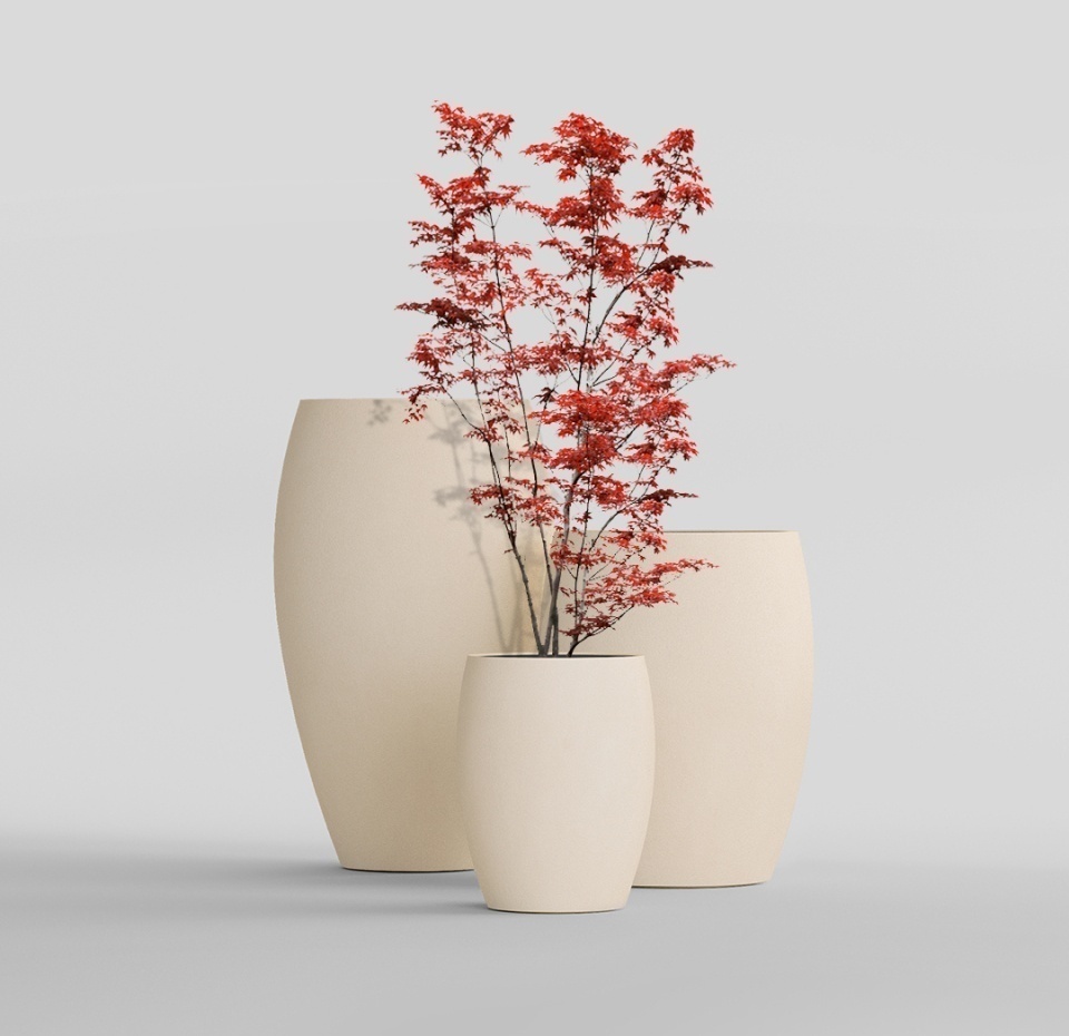 Кашпо CONCRETIKA OVAL SAHARA D45H66