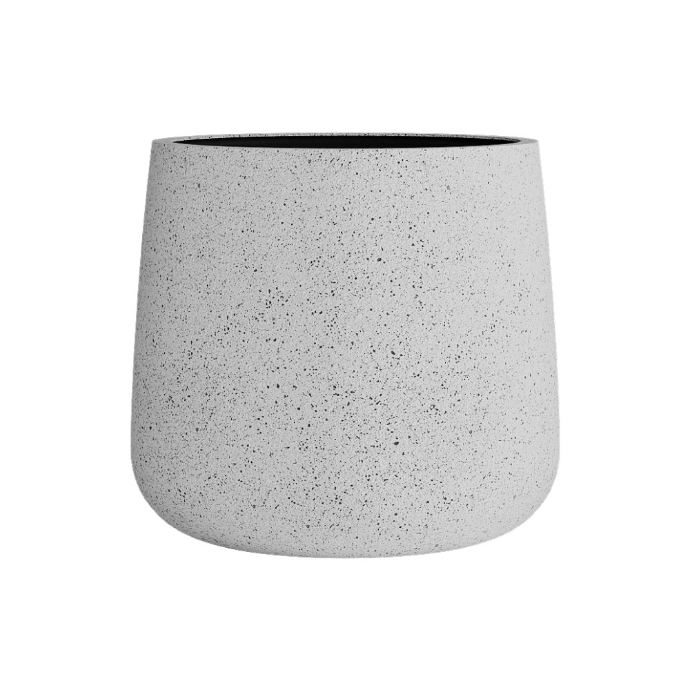 Кашпо CONCRETIKA CONE EGG WHITE D24H26