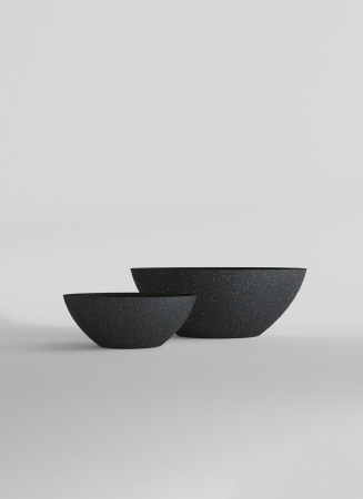 Кашпо CONCRETIKA BONSAY EGG BLACK D50H19