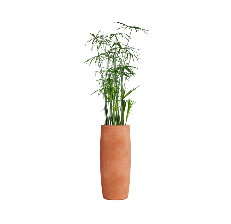 Кашпо CONCRETIKA CIGAR RED CLAY D27H70