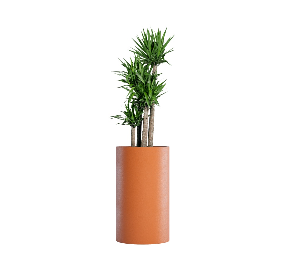 Кашпо CONCRETIKA CYLINDER CARROT D45H80