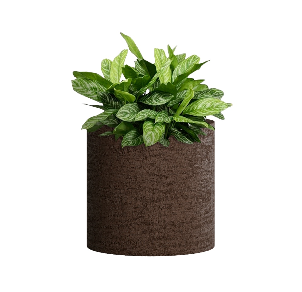 Кашпо CONCRETIKA CYLINDER EROSIA BROWN D30H30