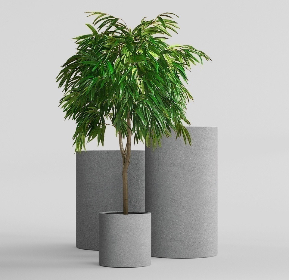 Кашпо CONCRETIKA CYLINDER LONDON GREY D20H20