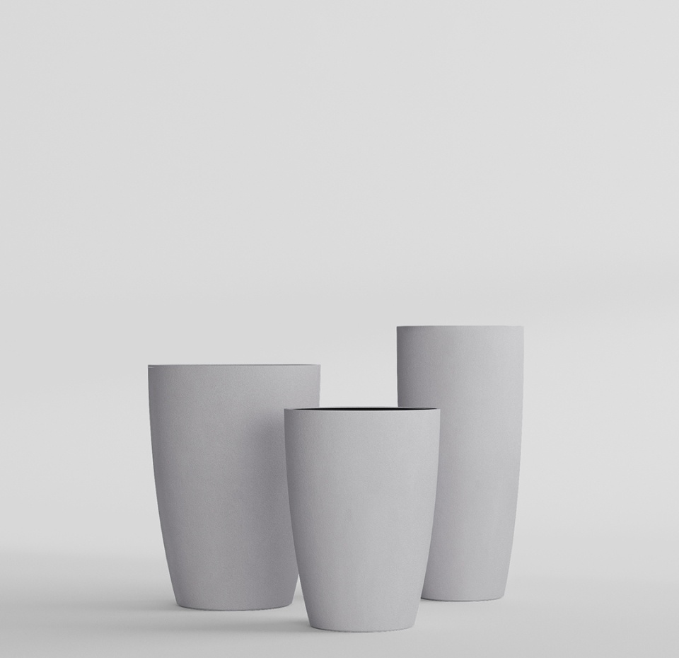 Кашпо CONCRETIKA CONUS SHALE D60H130