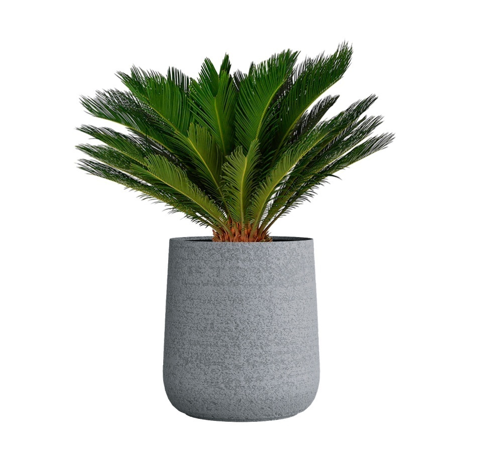 Кашпо CONCRETIKA CONE EROSIA WHITE D50H54