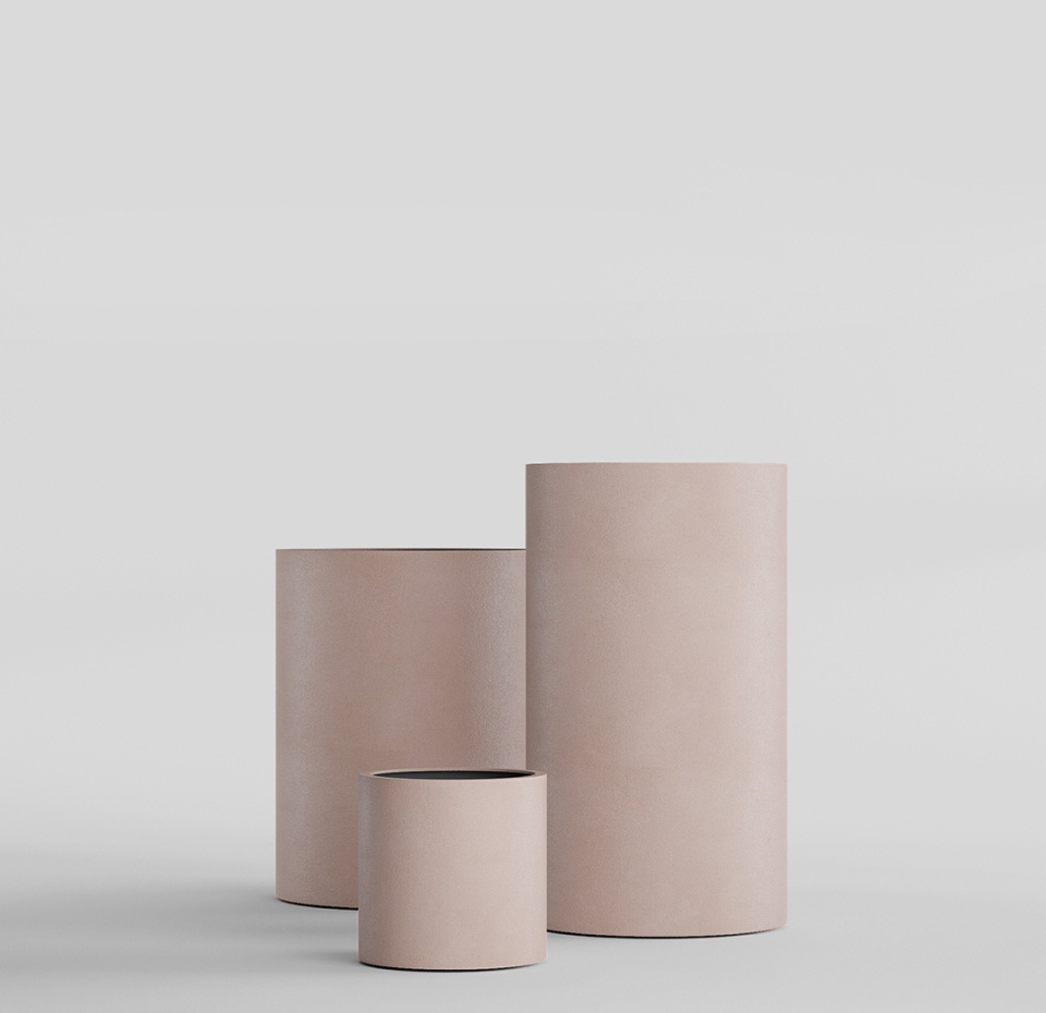 Кашпо CONCRETIKA CYLINDER COCOA D45H45