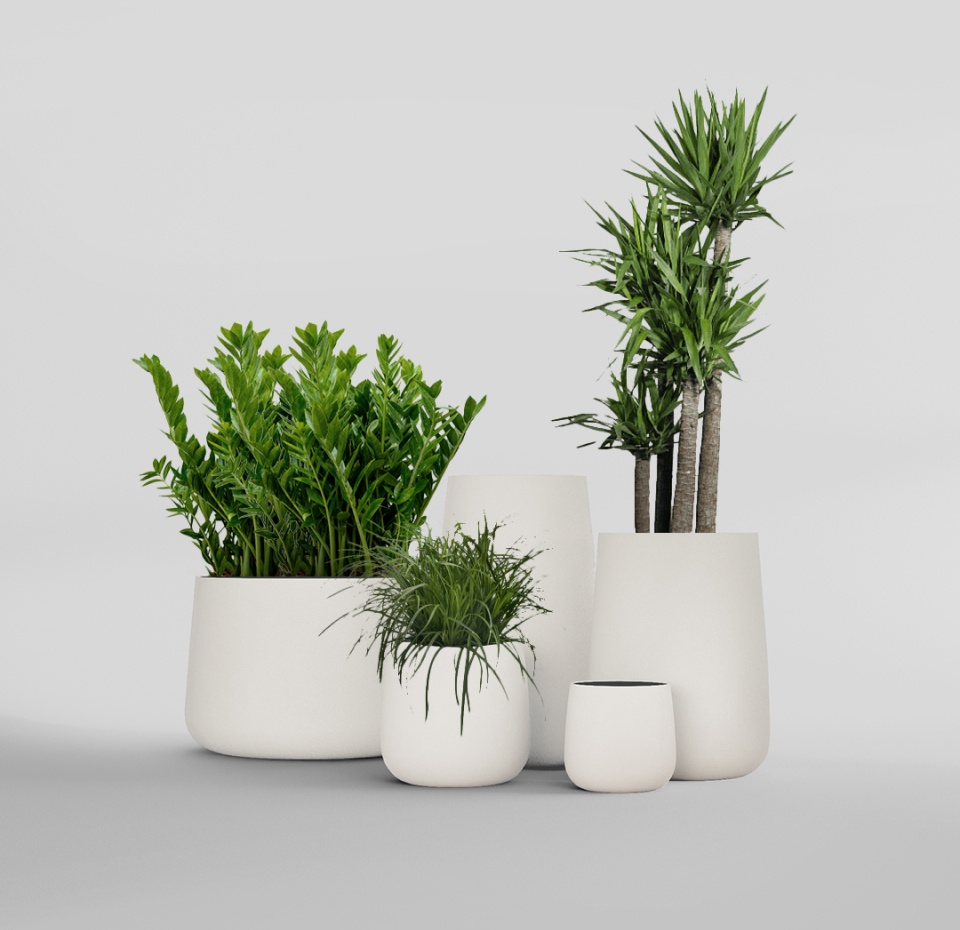 Кашпо CONCRETIKA CONE SANTORINI D38H41