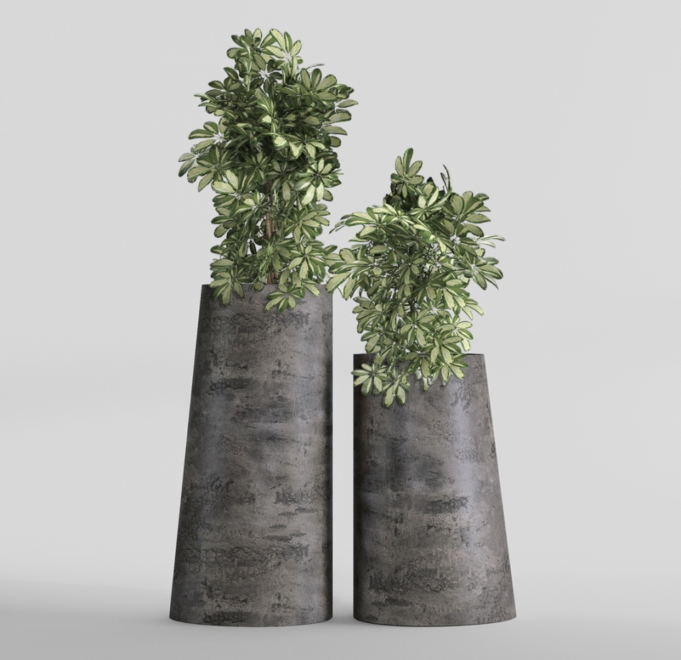 Кашпо CONCRETIKA DUET CONCRETE GREY DARK D41H82
