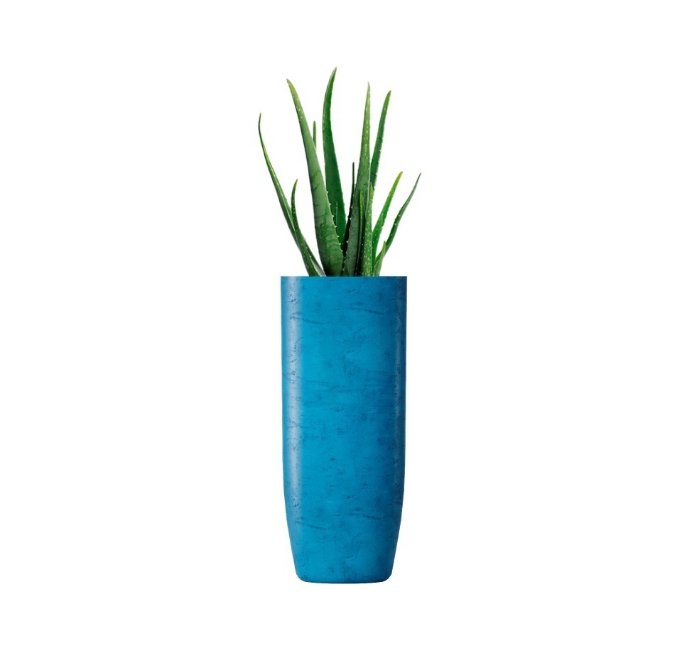 Кашпо CONCRETIKA YAR COBALT BLUE D40H87