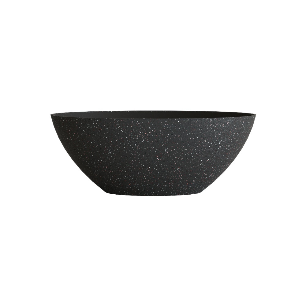 Кашпо CONCRETIKA BONSAY EGG BLACK D50H19