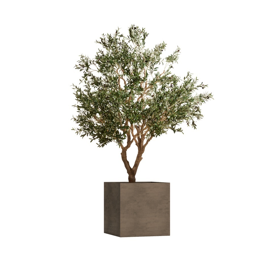Кашпо CONCRETIKA CUBE SMOKEY GREY 50x50x50