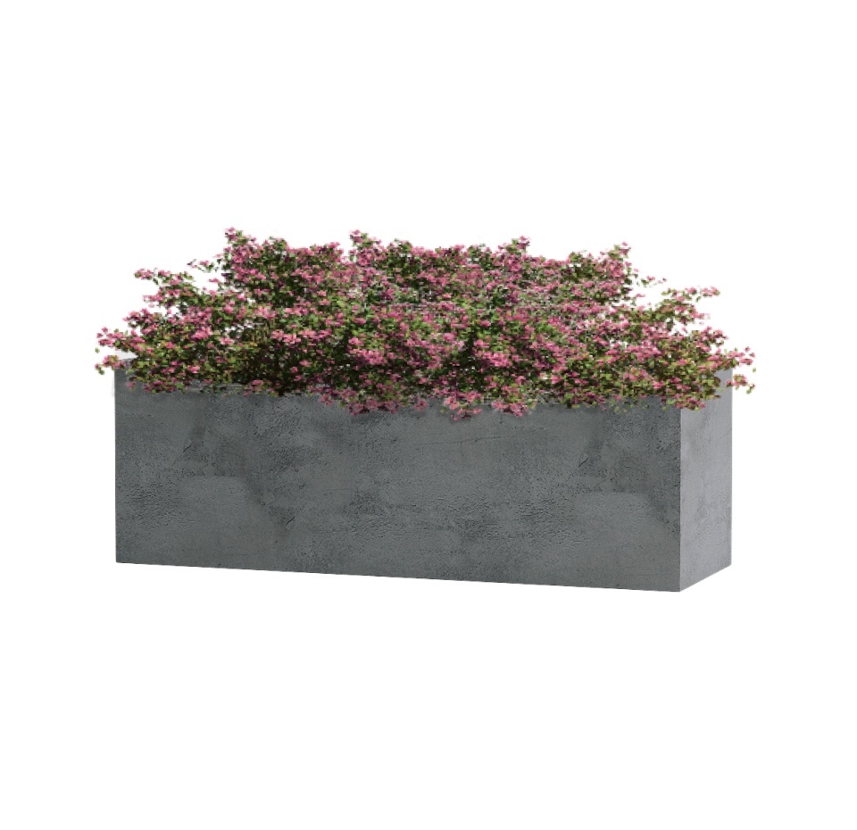 Кашпо CONCRETIKA BALCONY SMOKEY BLUE 60x20x20