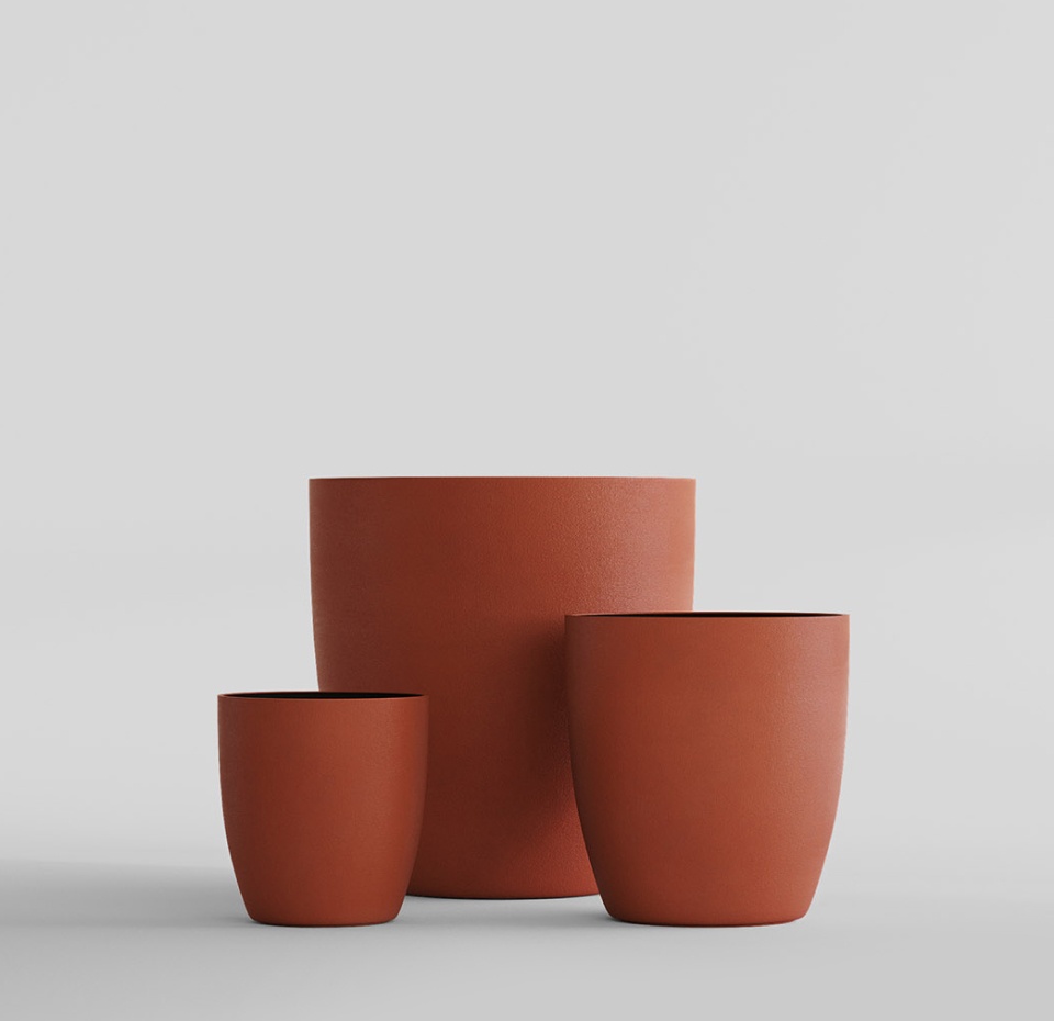 Кашпо CONCRETIKA VASE 3 TERRACOTTA D30H32