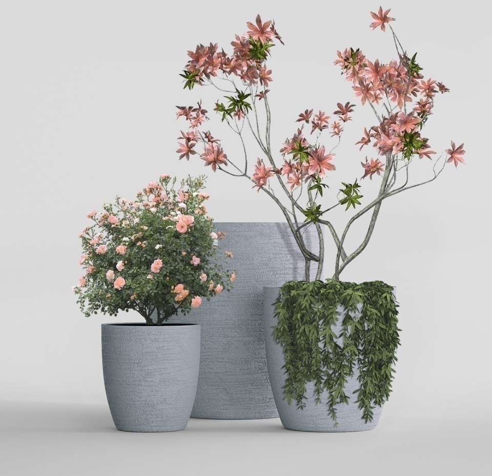 Кашпо CONCRETIKA VASE 3 EROSIA WHITE D30H32