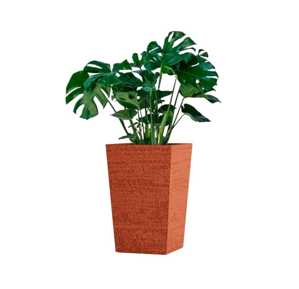 Кашпо CONCRETIKA CONIC EROSIA CORAL 30x30x50