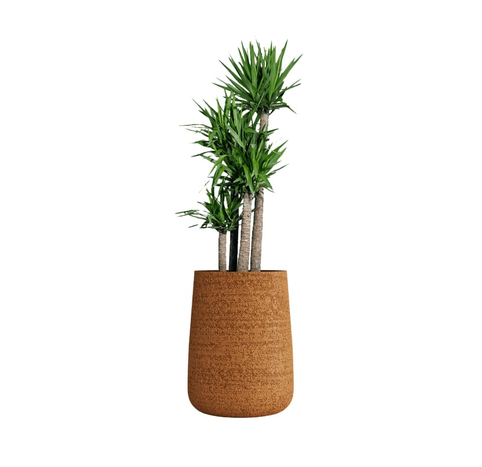 Кашпо CONCRETIKA CONE EROSIA OCHRE D38H60