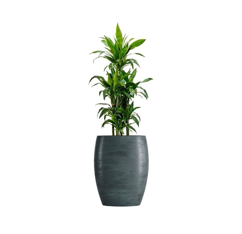 Кашпо CONCRETIKA OVAL OCEAN GREEN D45H66