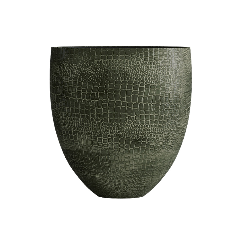 Кашпо CONCRETIKA BARREL CAYMAN GREEN D44H48