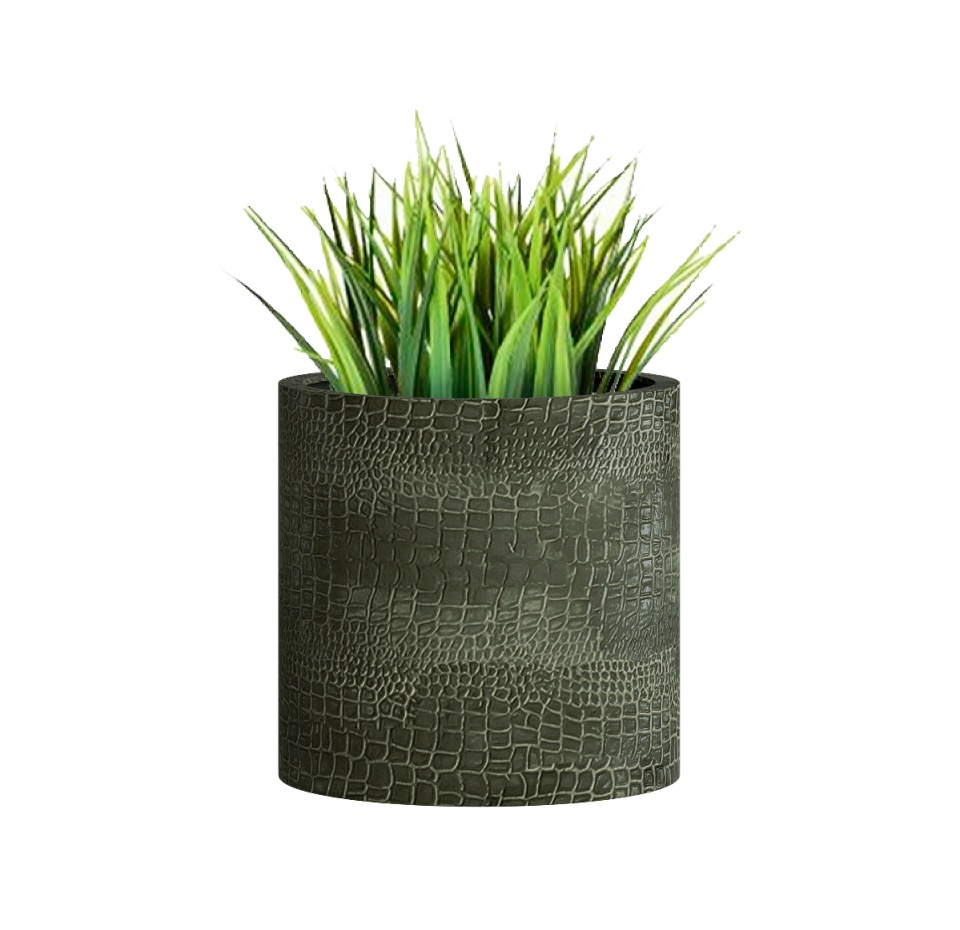 Кашпо CONCRETIKA CYLINDER CAYMAN GREEN D20H20