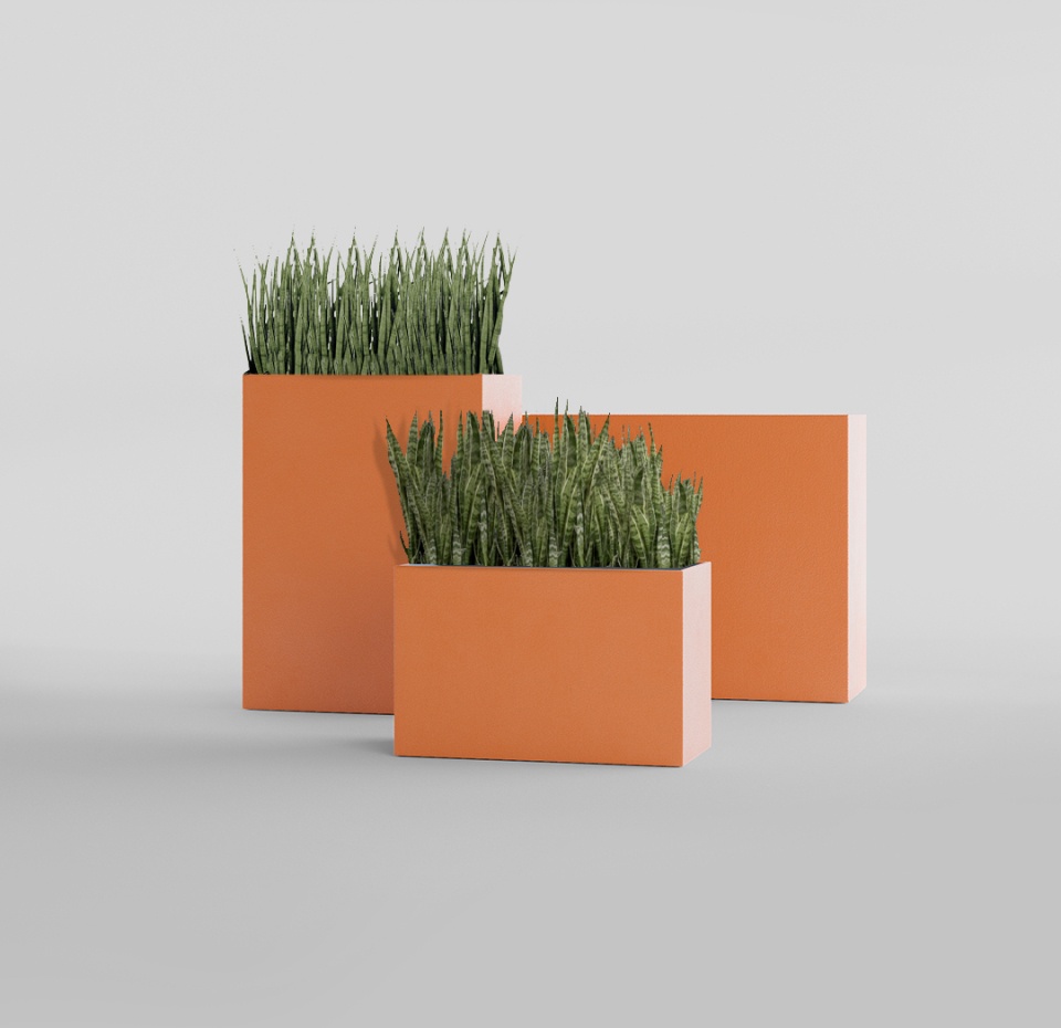 Кашпо CONCRETIKA DIVIDER CARROT 60x30x50