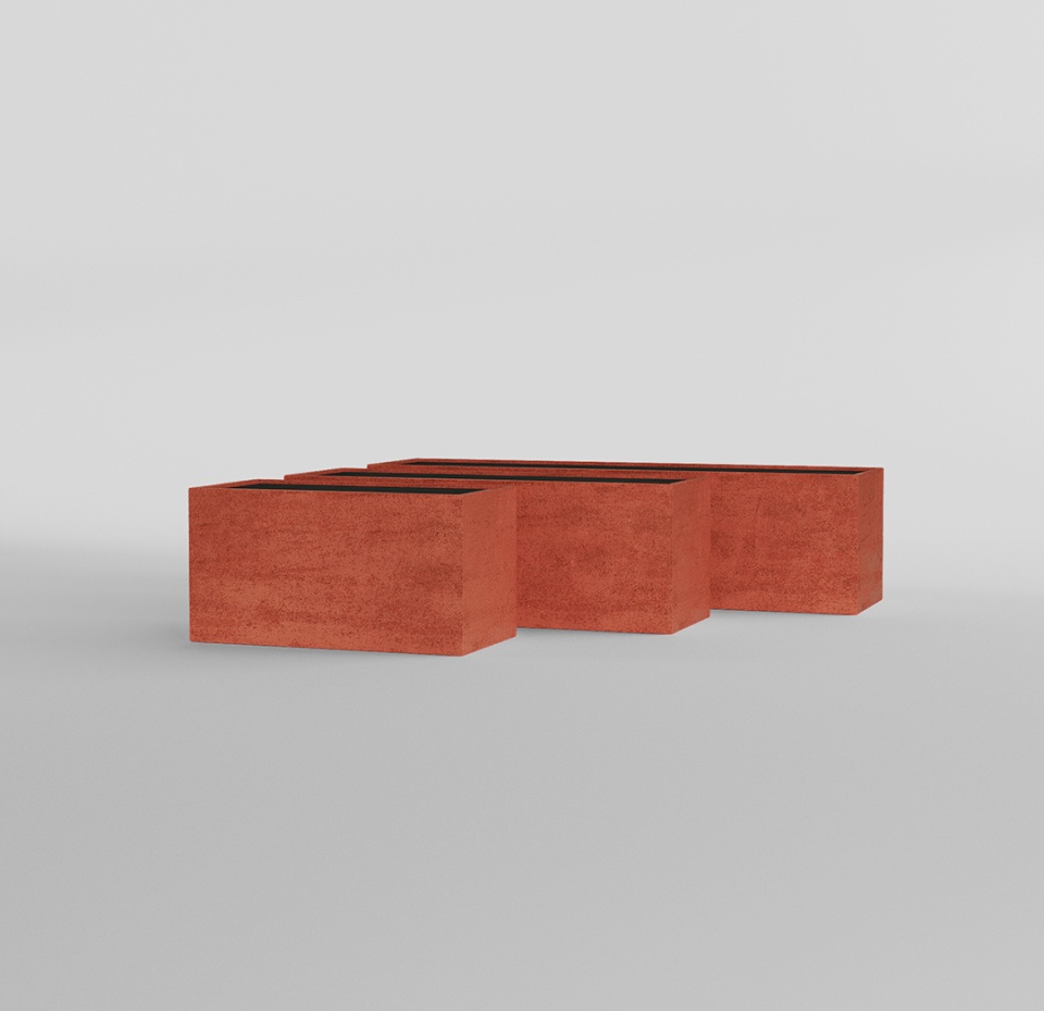 Кашпо CONCRETIKA BALCONY CANDY 60x20x20