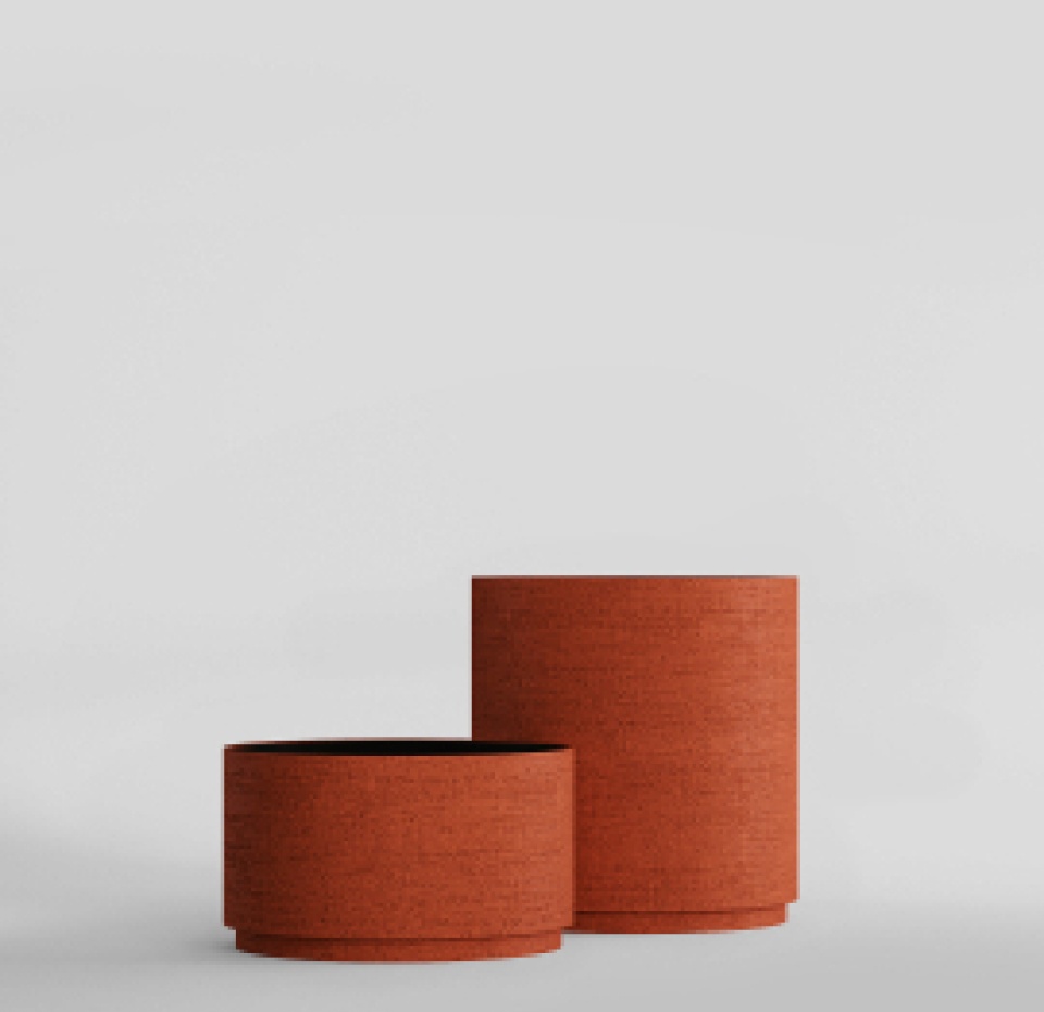 Кашпо CONCRETIKA CYLINDER XL EROSIA CORAL D100H105