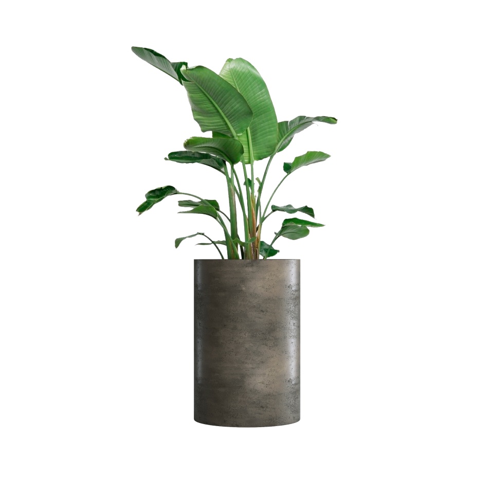 Кашпо CONCRETIKA CYLINDER BREZENT GREY D60H90