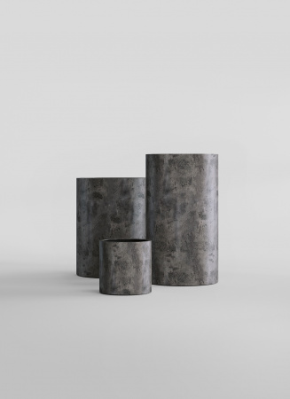 Кашпо CONCRETIKA CYLINDER CONCRETE GREY DARK D45H80