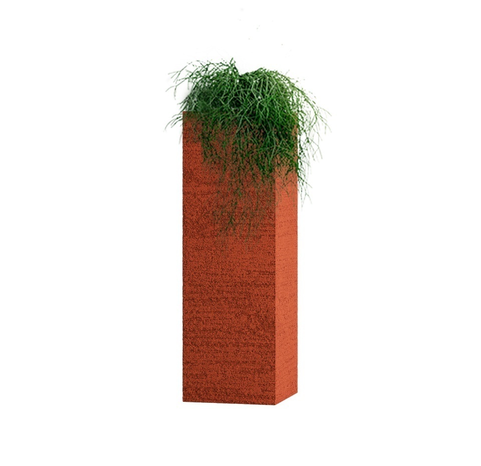 Кашпо CONCRETIKA COLONNA EROSIA CORAL 30x30x90